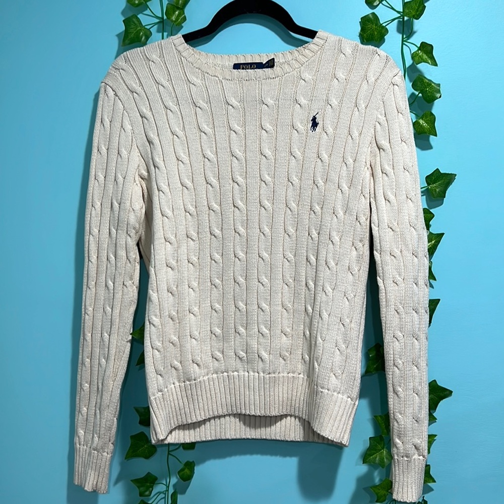 Crème Polo cowl sweater